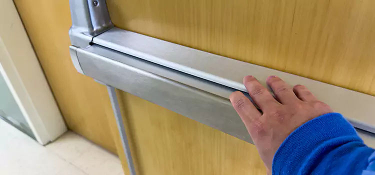Installing a Push Bar on a Door Blue Island